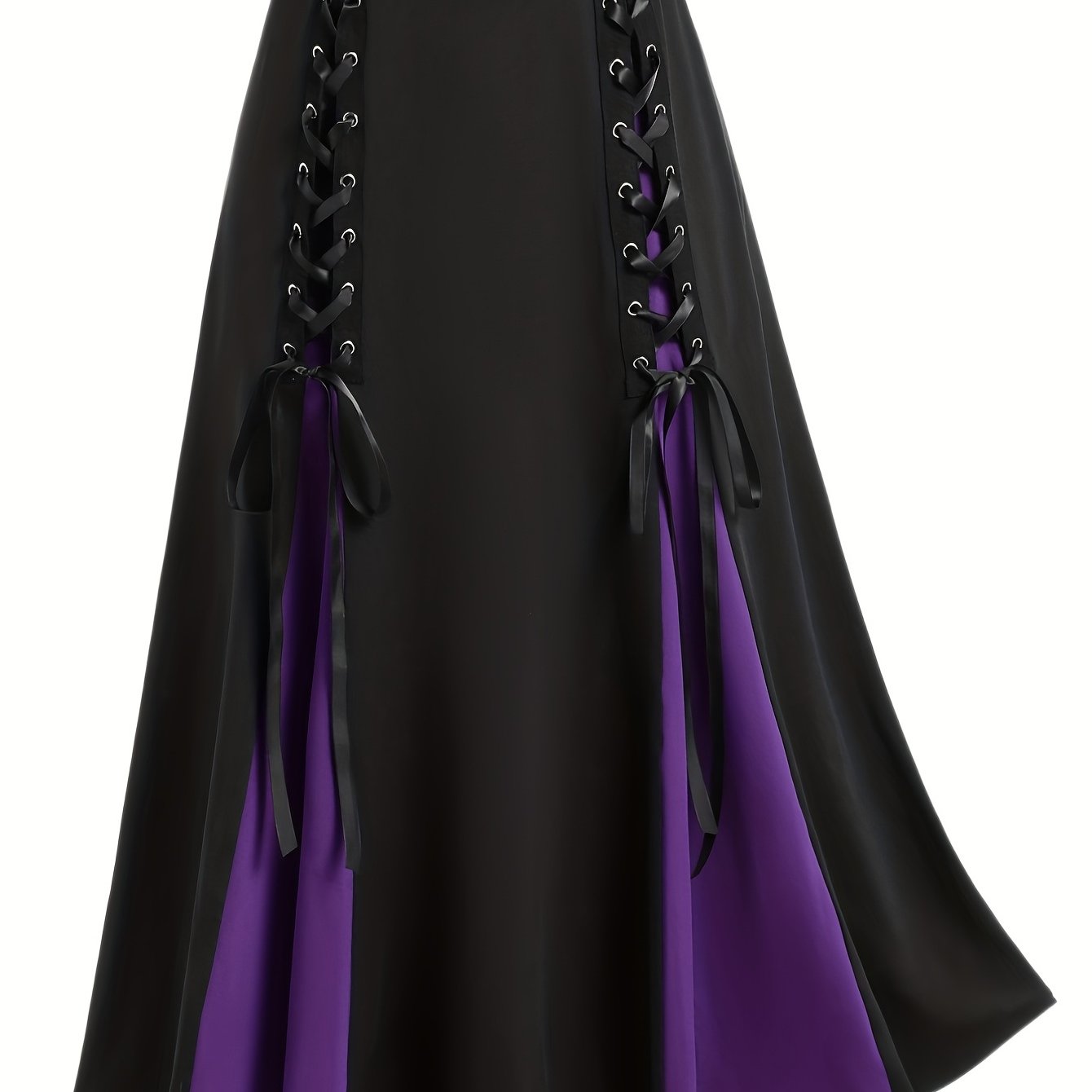 Vintage Colorblock Pleated Tie Front Skirt, Casual High Waist Skirt For Spring & Summer, Women's Clothing